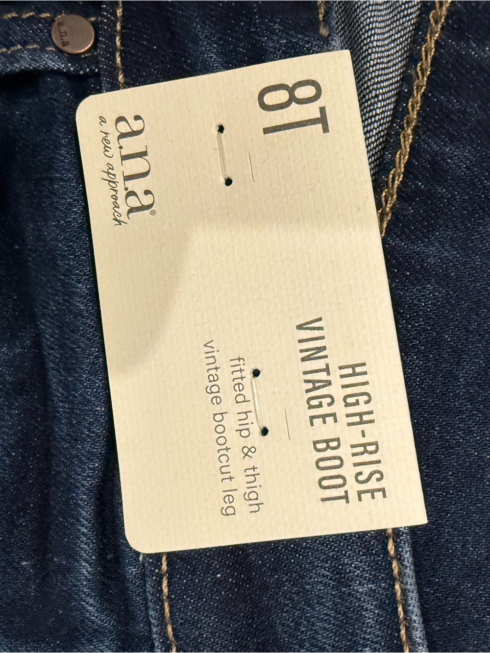 a.n.a Dark Blue High-Rise Bootcut Jeans